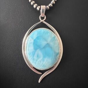 Sterling Silver Larimar Pendant